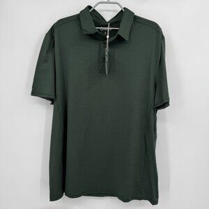 Quince Flowknit Breeze Performance Polo Shirt size L Large Men's in Green